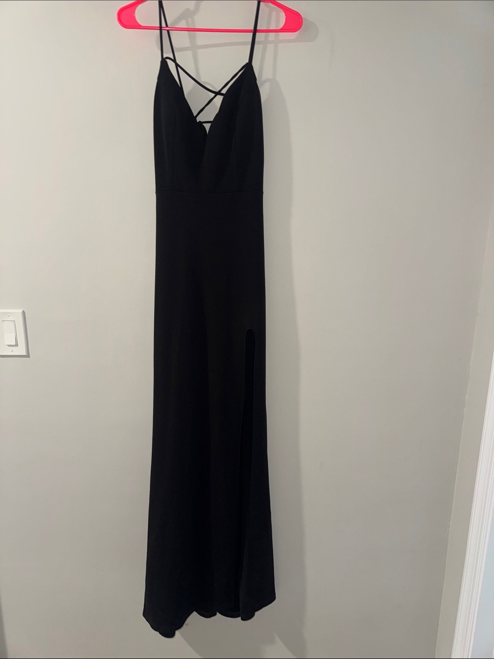 City Studio Black Strappy V-Neck Maxi Dress